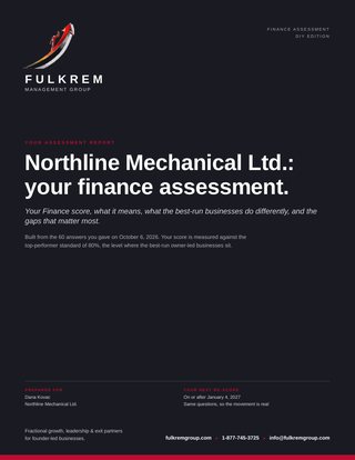 Finance report cover