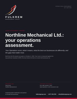 Operations report cover